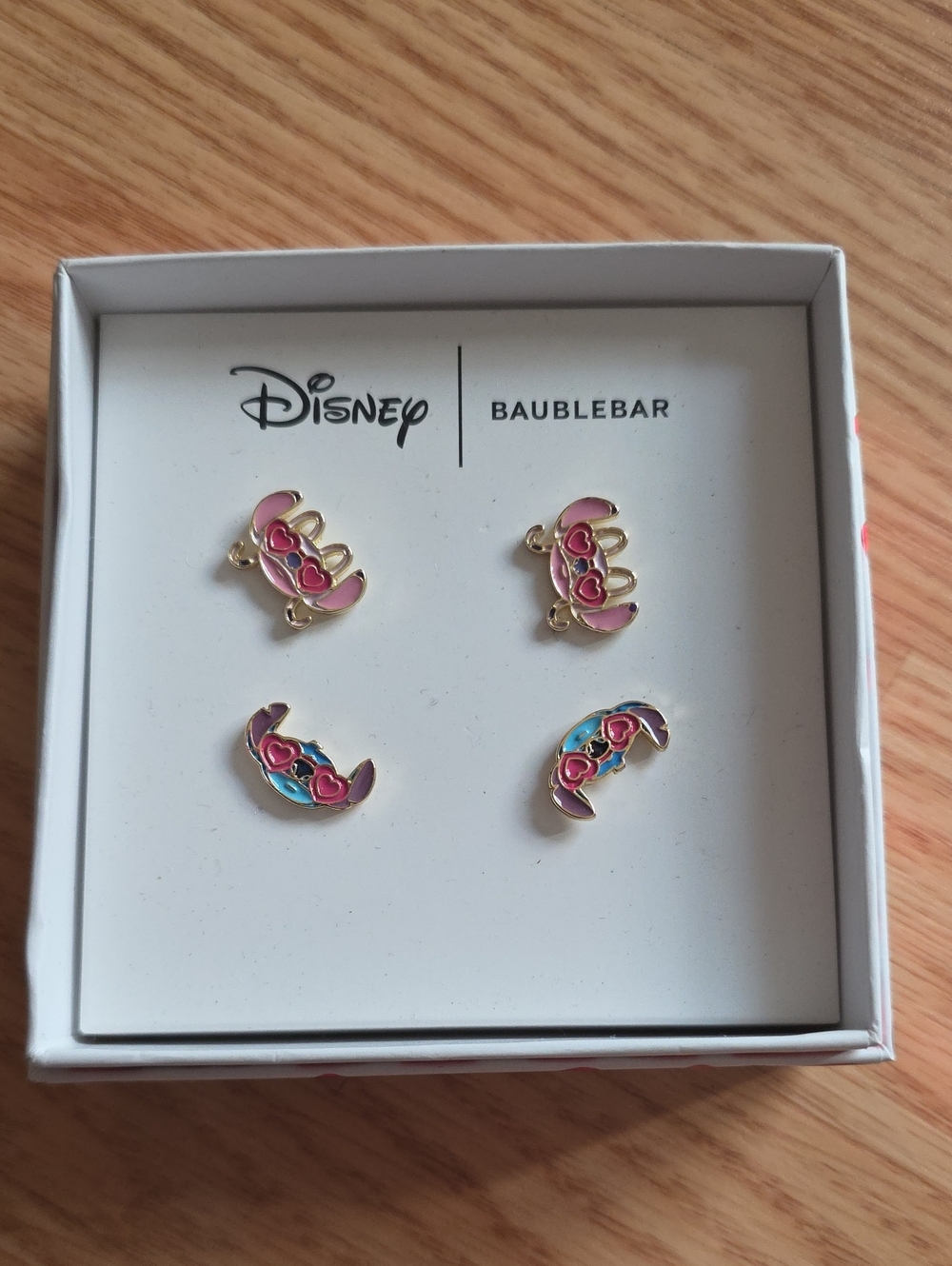 Disney X Baublebar Stitch & Angel  Heart Earring Set